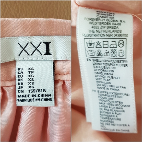 XXI Peach Embroidered Skirt - Picture 3 of 3